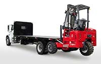 A Moffett piggyback forklift truck